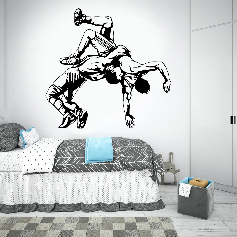Home Decor Vinyl Flooring - Wrestling Throw Wall Decals Vinyl Wrestler