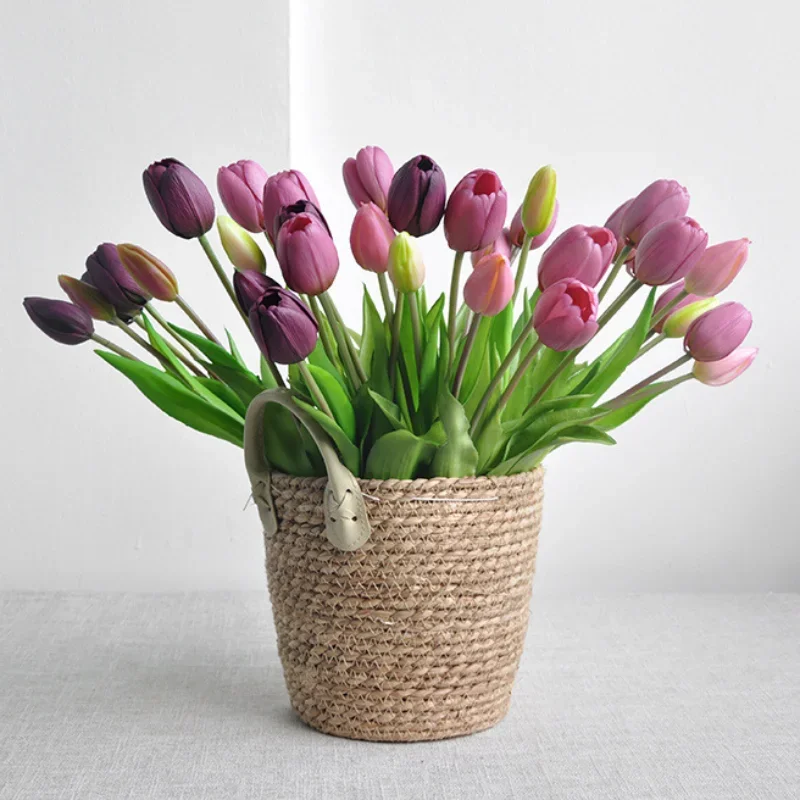 Home Decor Tulip - 5 Heads Artificial Tulip Tactile Soft