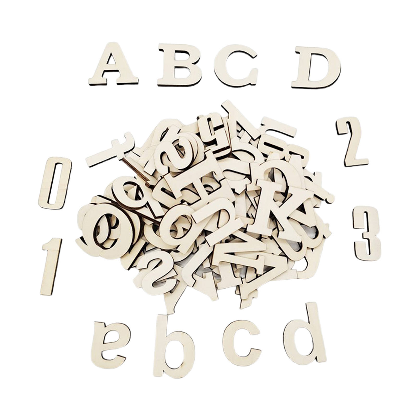 Wooden Letter Sign - 124x Large Wooden Letters Full Alphabet