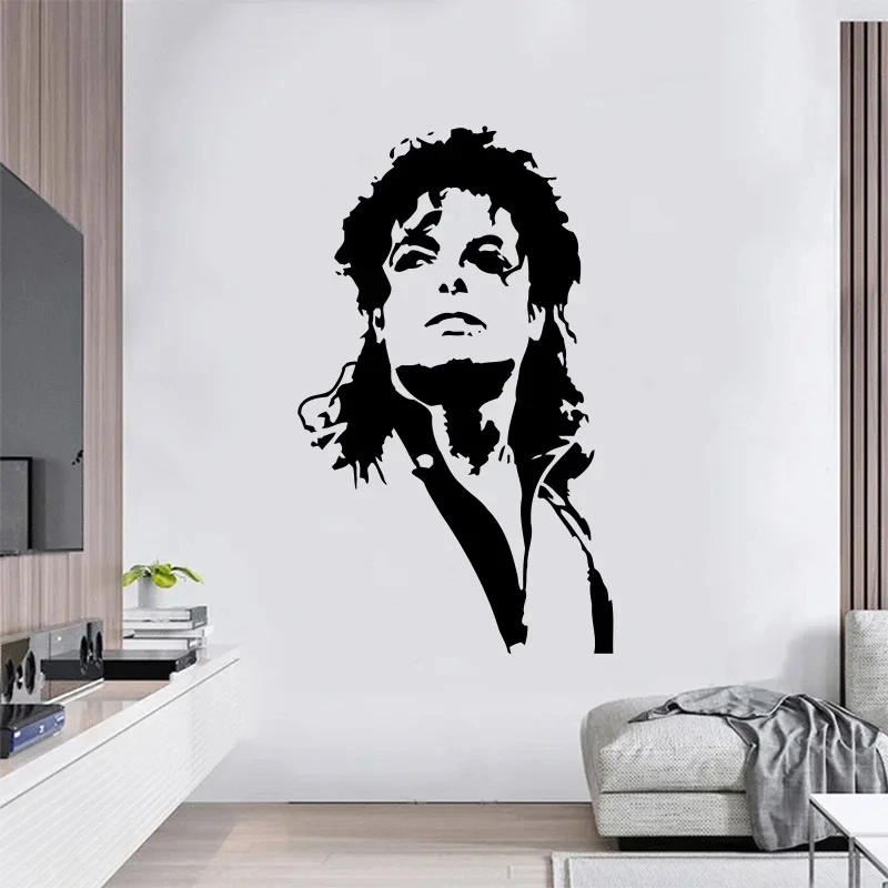 Home Decor Vinyl Flooring - Vinyl MJ Music singer Wall Sticker