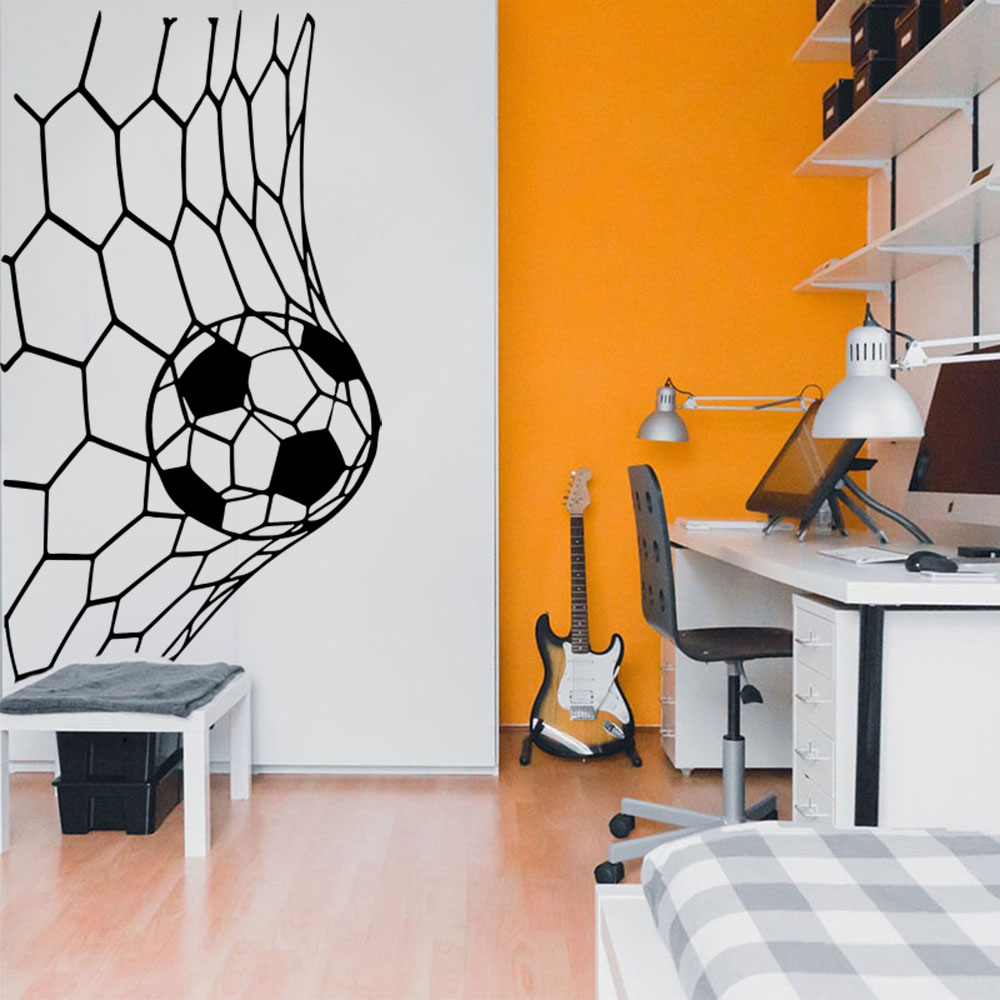 Home Decor Vinyl Flooring - Large Soceer Goal Net Wall Sticker