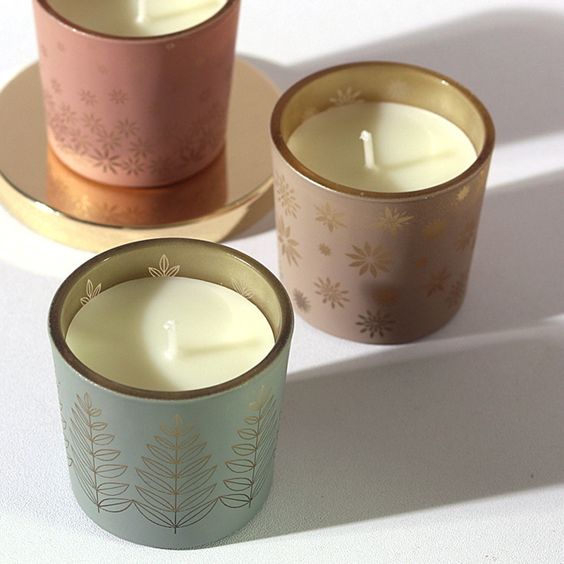 Home Decor Glass - Colorful Ceramic candles creative home fragrance