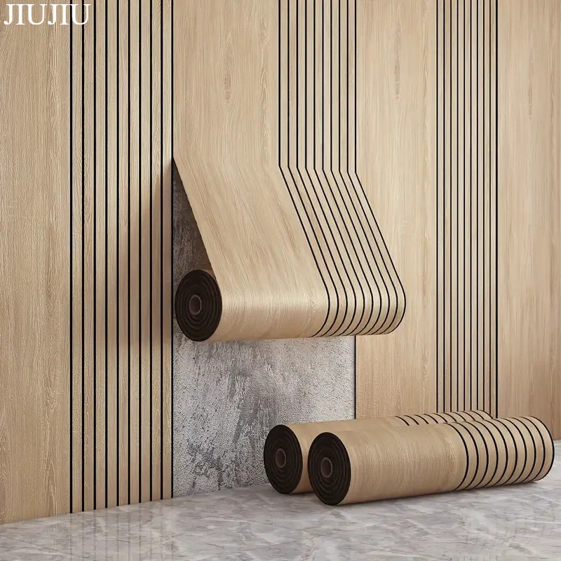 Home Decor Vinyl Flooring - Wood Grain Self Adhesive Wallboard Thickened
