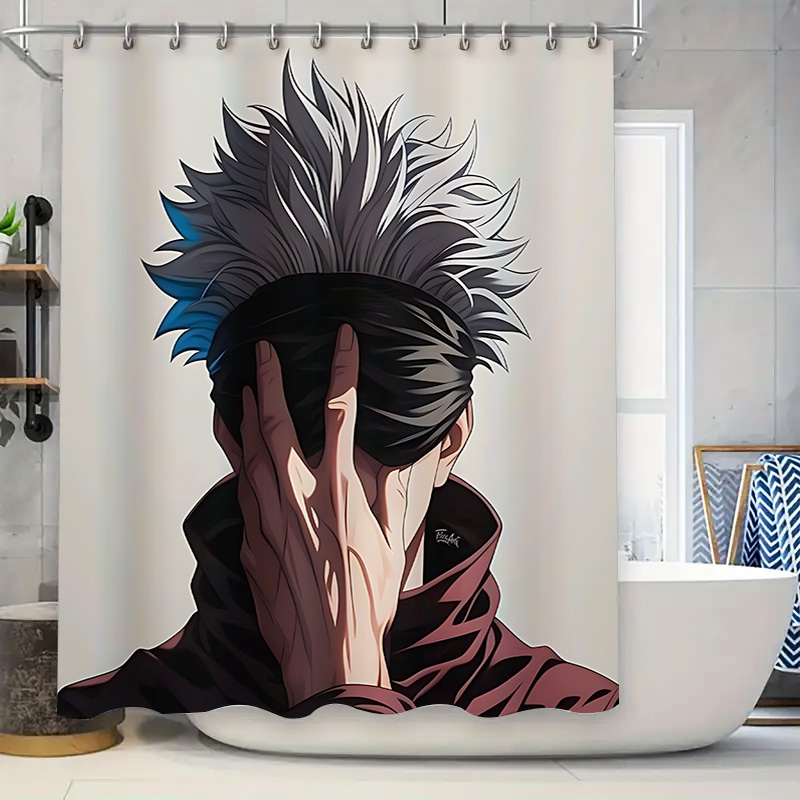 Home Decor Design Ideas - Anime Style Shower Curtain Unique Design