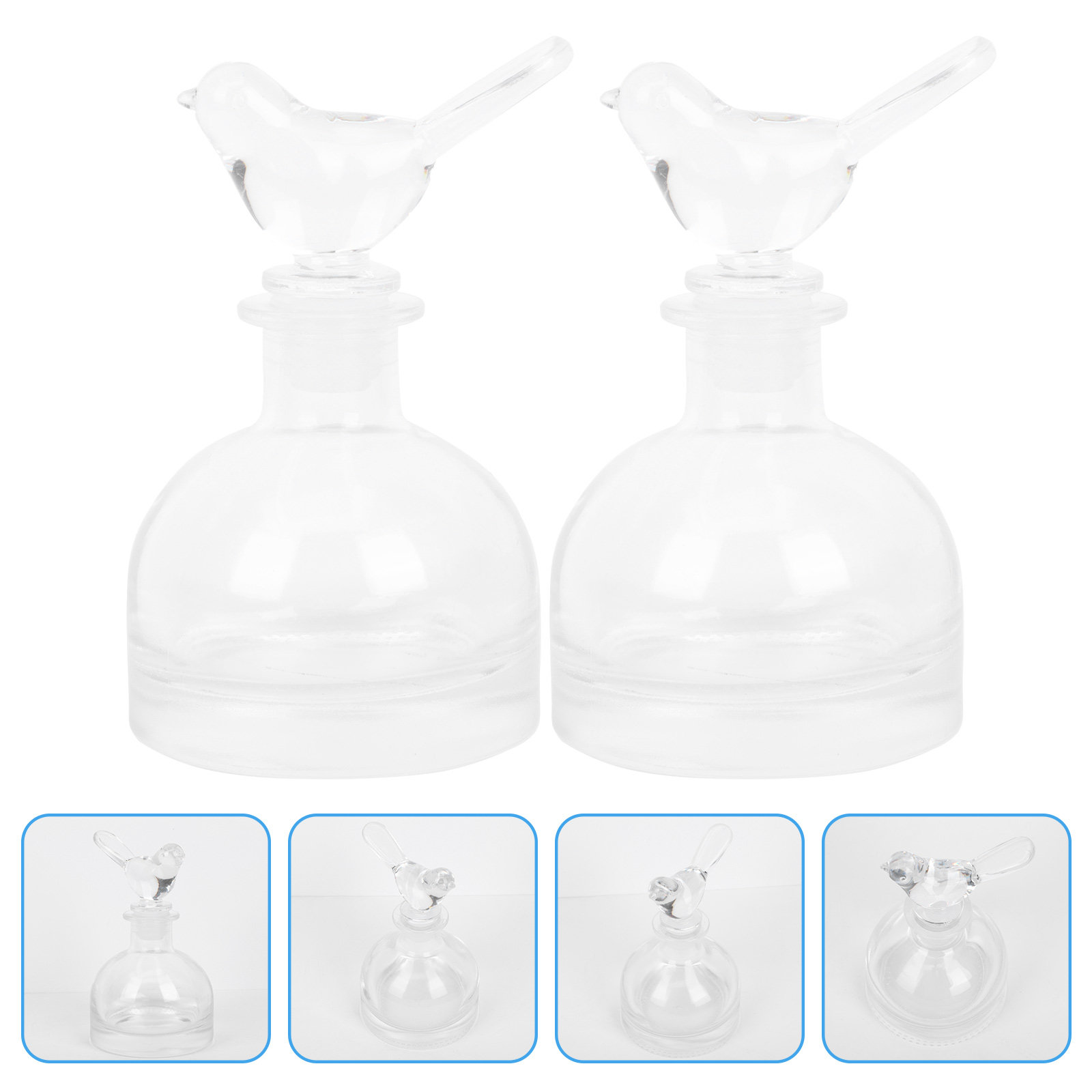 2Pcs Glass Perfume Bottles Pre - Home Decor Glass recension och pris