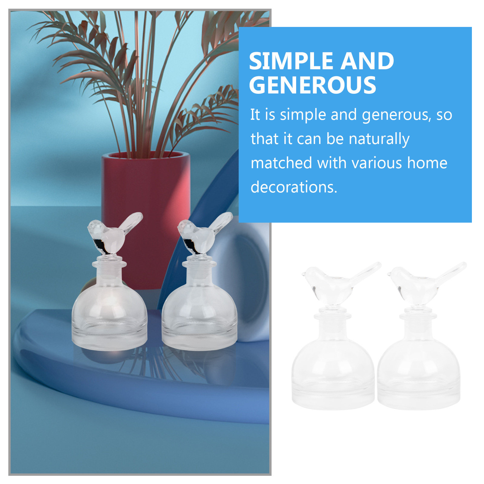 2Pcs Glass Perfume Bottles Pre - Home Decor Glass recension och pris