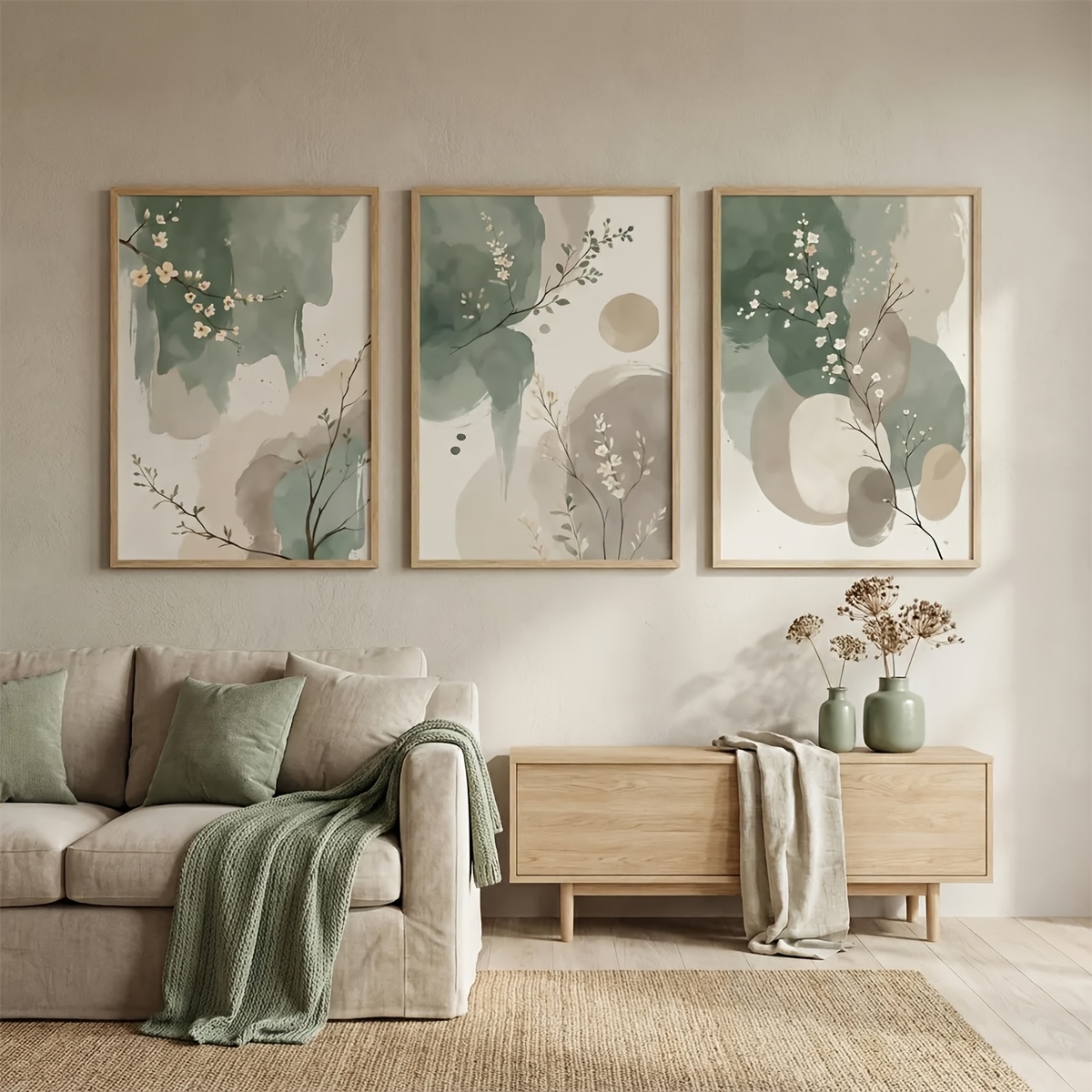 3pcs Japanese-Style Plant Canv - Home Decor Youtube recension och pris