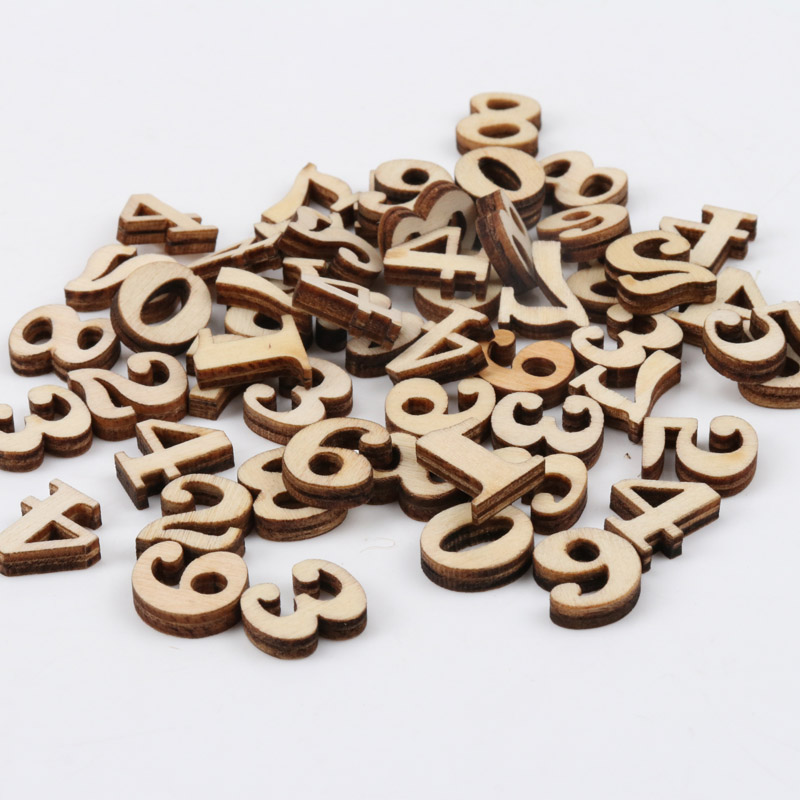 Mixed 0-9 Number Natural Woode - Home Decor Scrap recension och pris