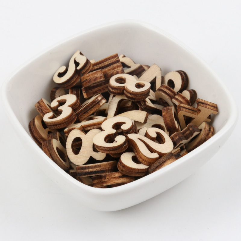 Mixed 0-9 Number Natural Woode - Home Decor Scrap recension och pris