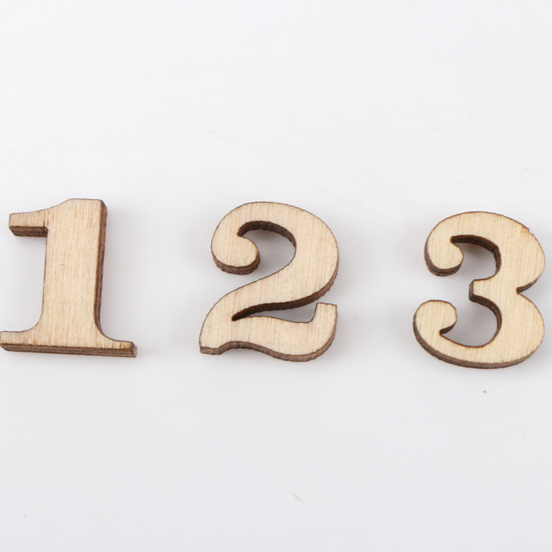 Mixed 0-9 Number Natural Woode - Home Decor Scrap recension och pris