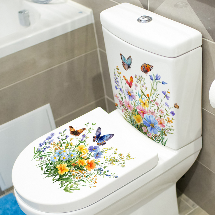 2PCS Fresh Flower & Butterfly  - Home Decor Vinyl Flooring recension och pris