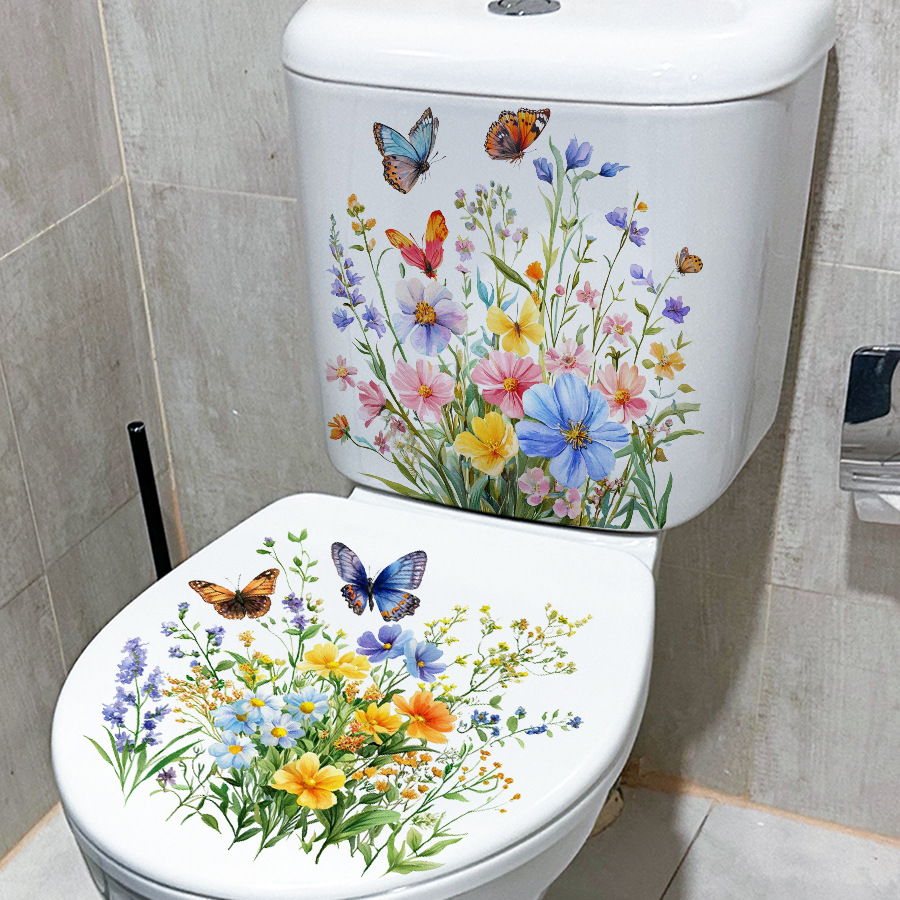 2PCS Fresh Flower & Butterfly  - Home Decor Vinyl Flooring recension och pris