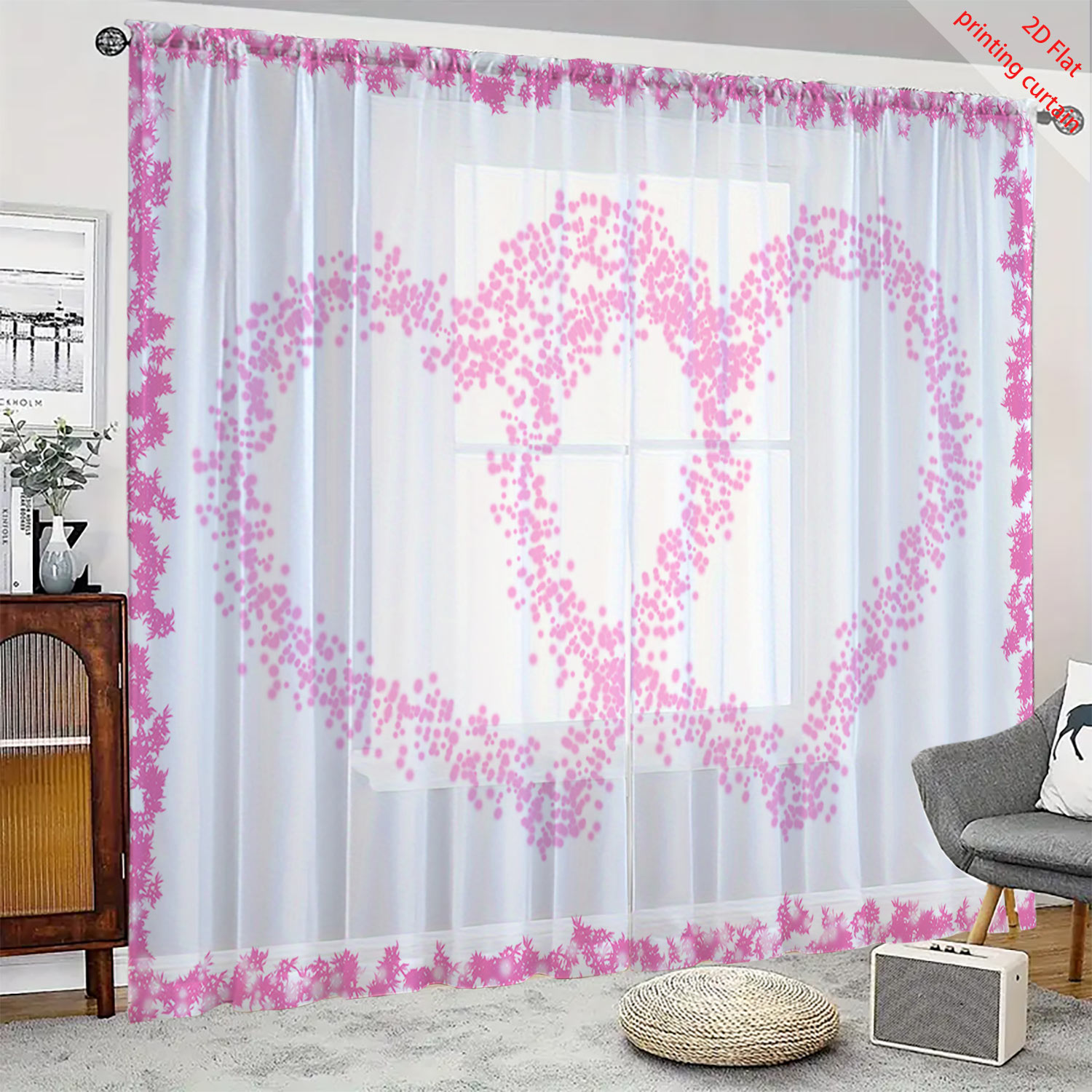 Heart Shaped Printed Transpare - Home Decor Youtube recension och pris