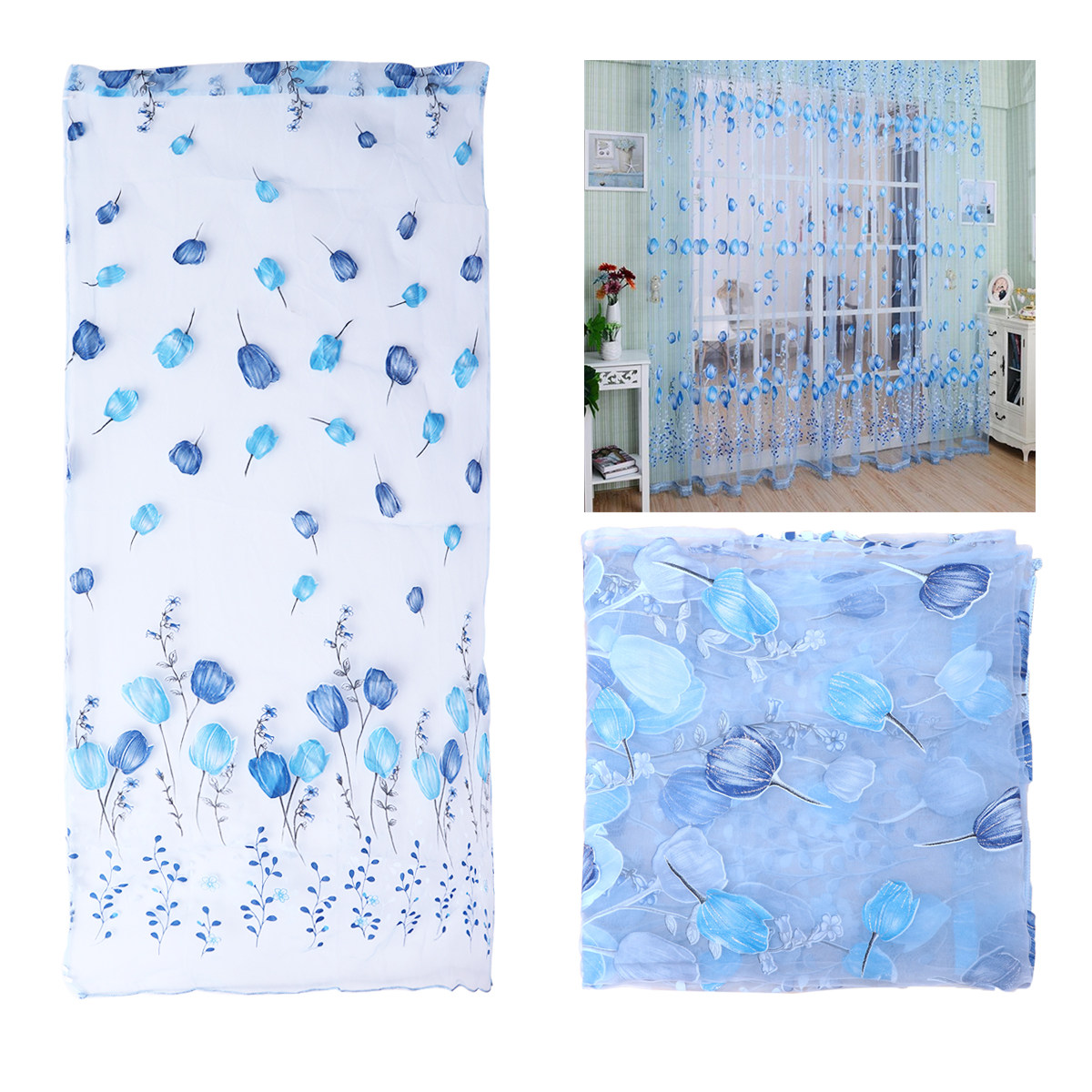 window curtains flower printin - Home Decor Tulip recension och pris