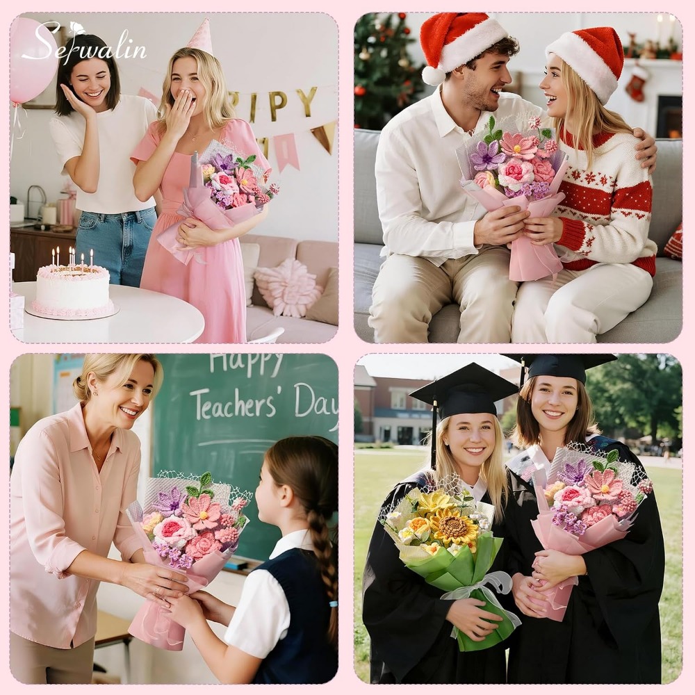 Crochet Flower Bouquet, Handma - Home Decor Tulip recension och pris
