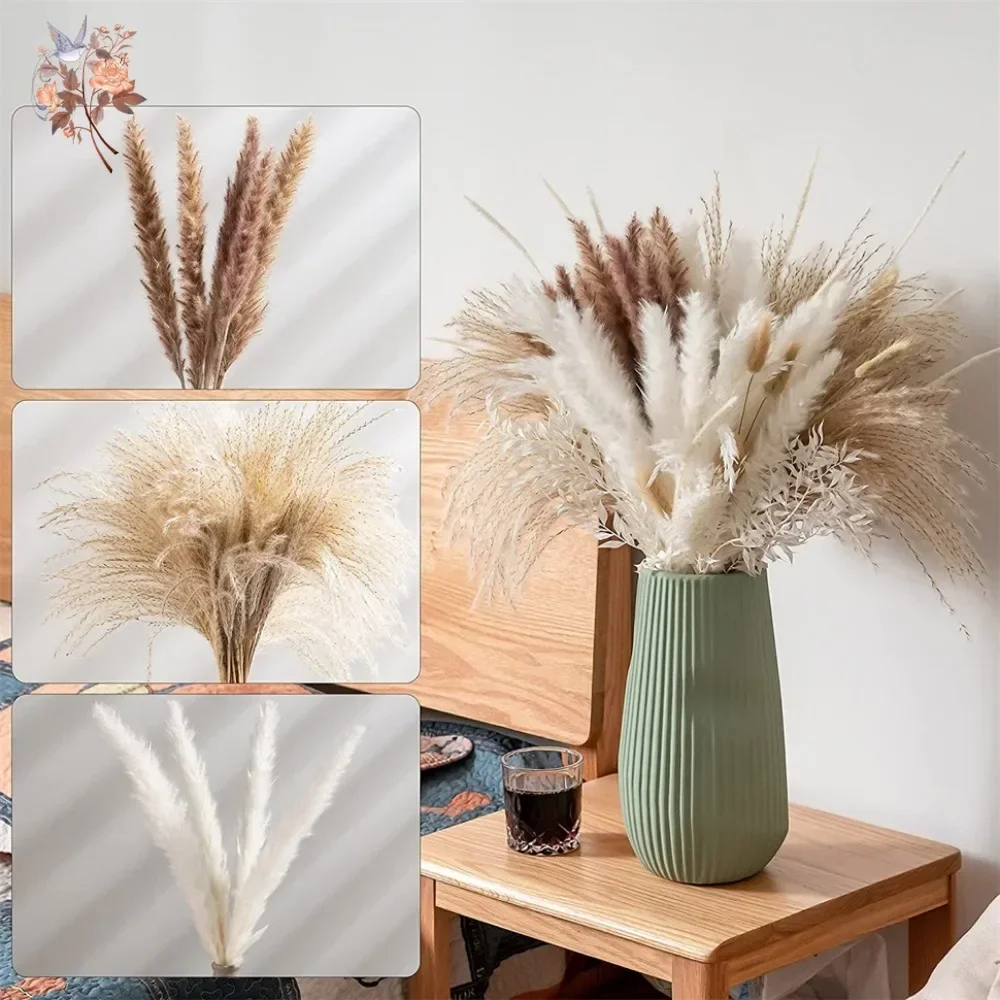 88pcs Natural Fluffy Dried Pam - Pampas Grass Decor recension och pris