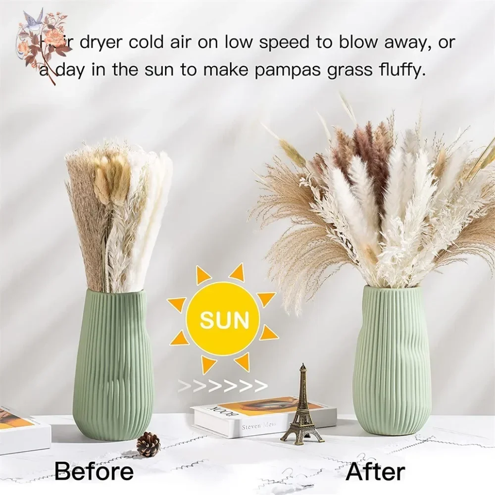 88pcs Natural Fluffy Dried Pam - Pampas Grass Decor recension och pris