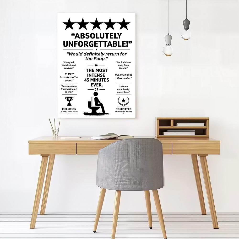 Funny Bathroom Review Printed  - Review Home Decor recension och pris
