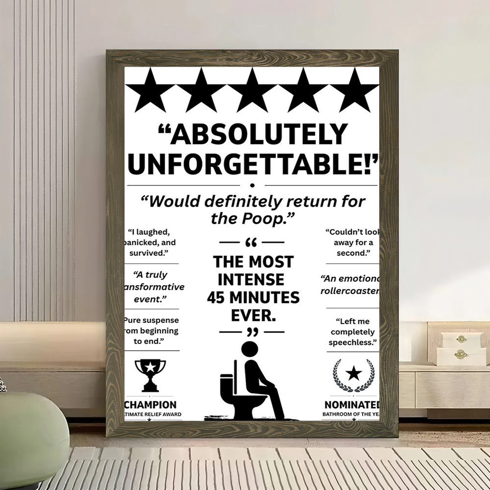 Funny Bathroom Review Printed  - Review Home Decor recension och pris