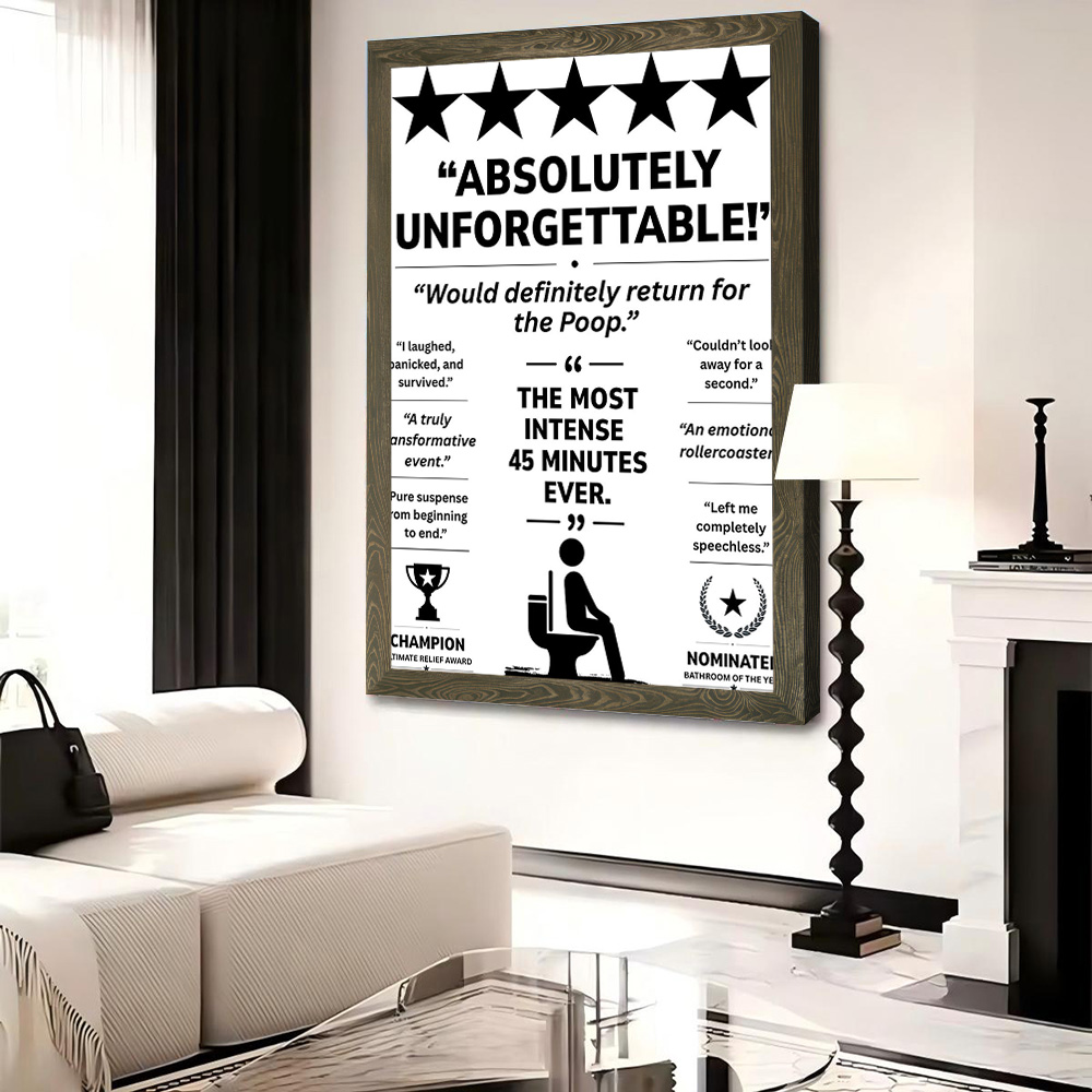 Funny Bathroom Review Printed  - Review Home Decor recension och pris