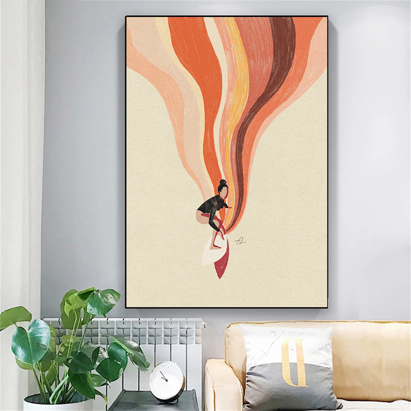 Nordic Minimalistic Art Surfin - Home Decor Youtube recension och pris