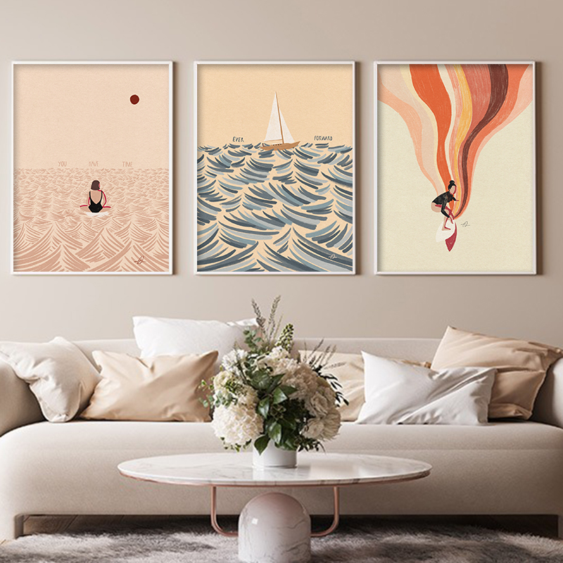 Nordic Minimalistic Art Surfin - Home Decor Youtube recension och pris