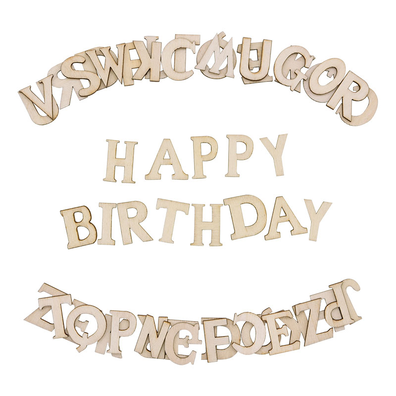 100pcs Wood English Alphabet D - Wooden Letter Sign recension och pris