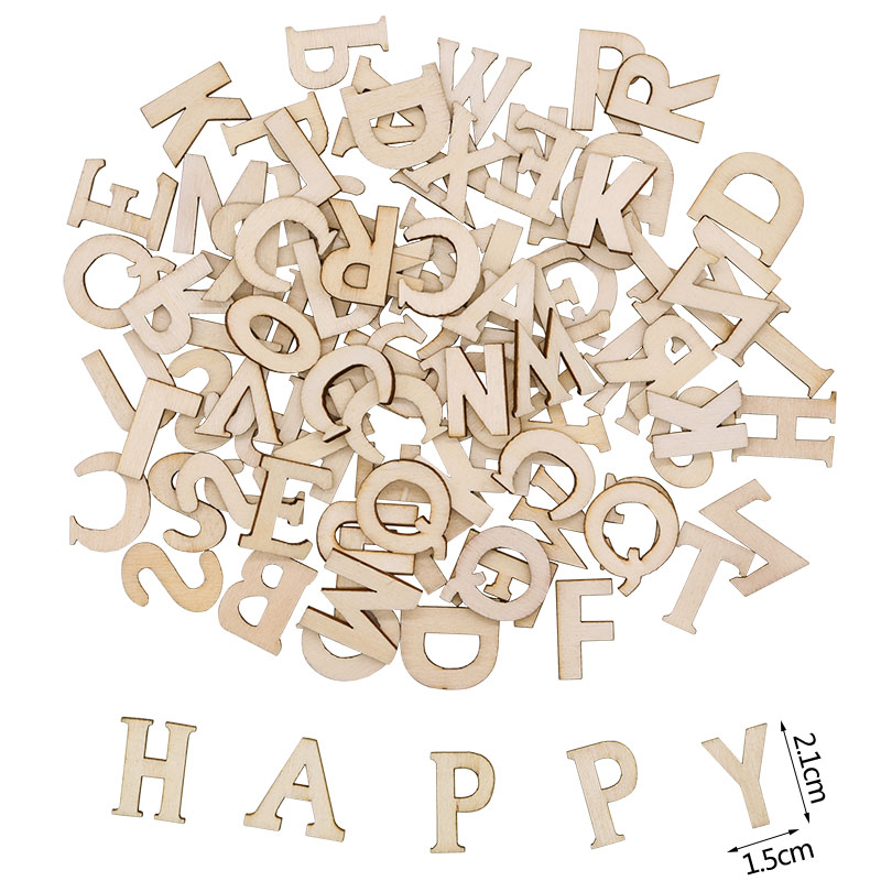 100pcs Wood English Alphabet D - Wooden Letter Sign recension och pris