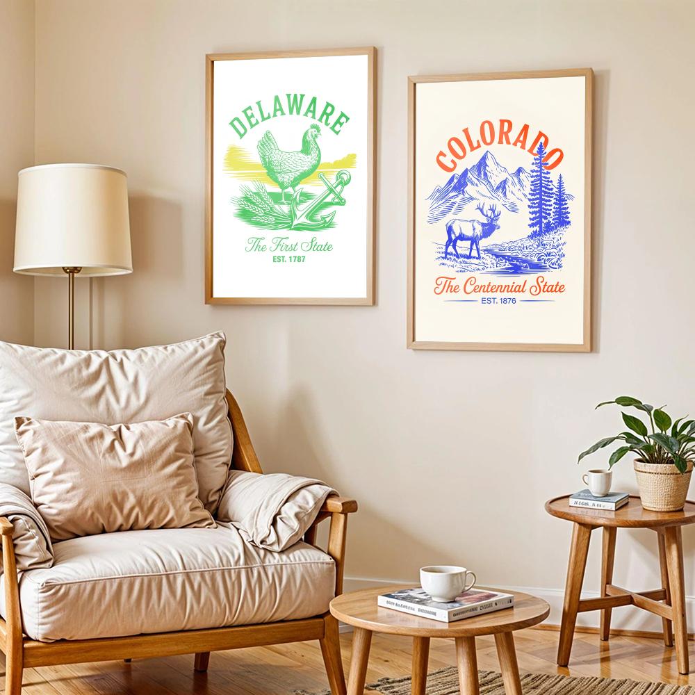 Animal Us States Art Design Po - Home Decor Design Ideas recension och pris