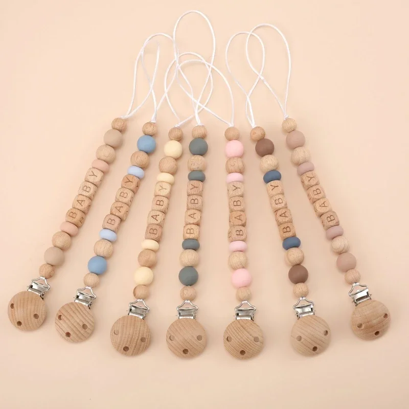 Baby Pacifier Clips Personaliz - Wooden Letter Sign recension och pris