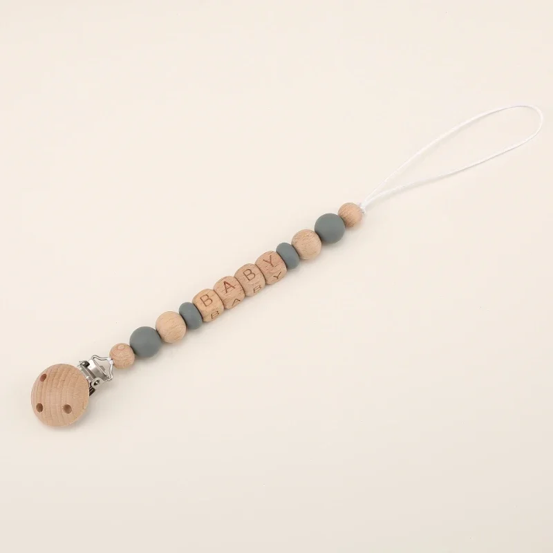 Baby Pacifier Clips Personaliz - Wooden Letter Sign recension och pris