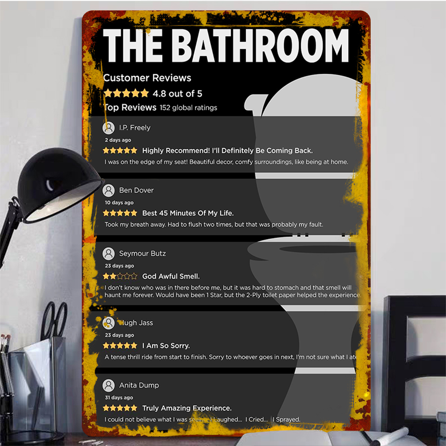 Funny Bathroom Customer Review - Review Home Decor recension och pris