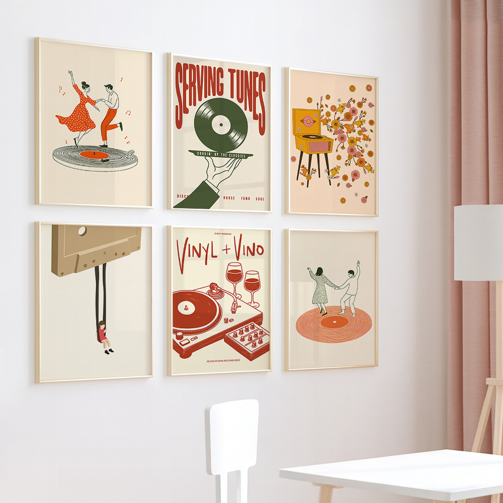 1pc Vintage Music Canvas Poste - Home Decor Youtube recension och pris
