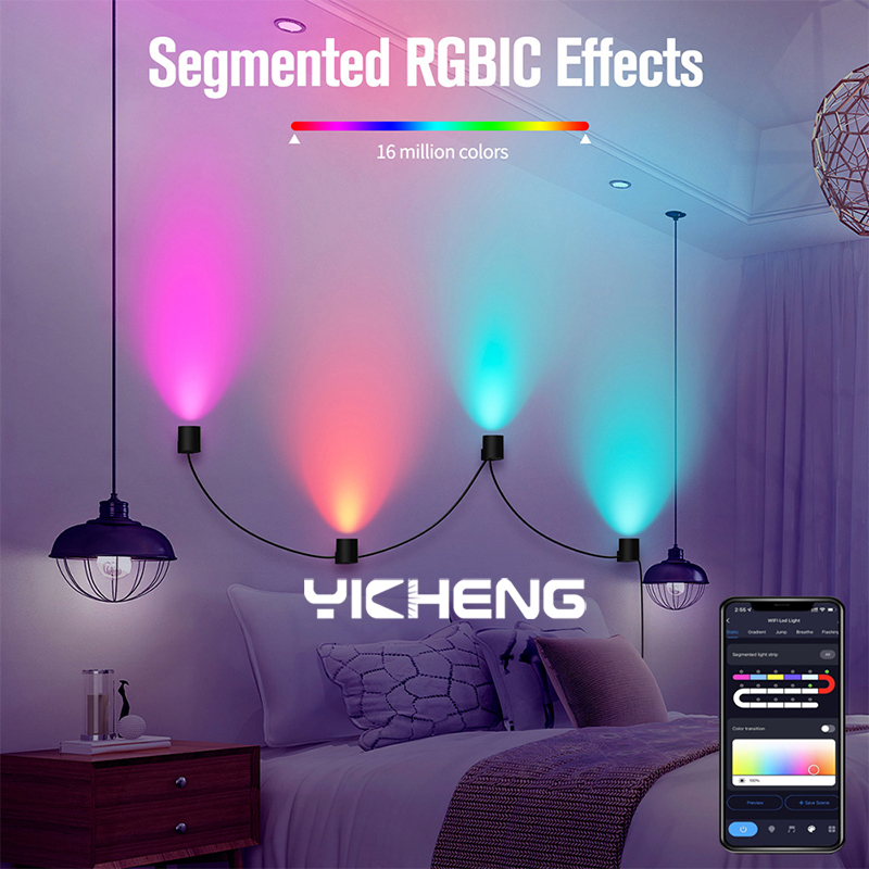 RGBIC Smart Wall Lamp TUYA APP - Home Decor App Free recension och pris