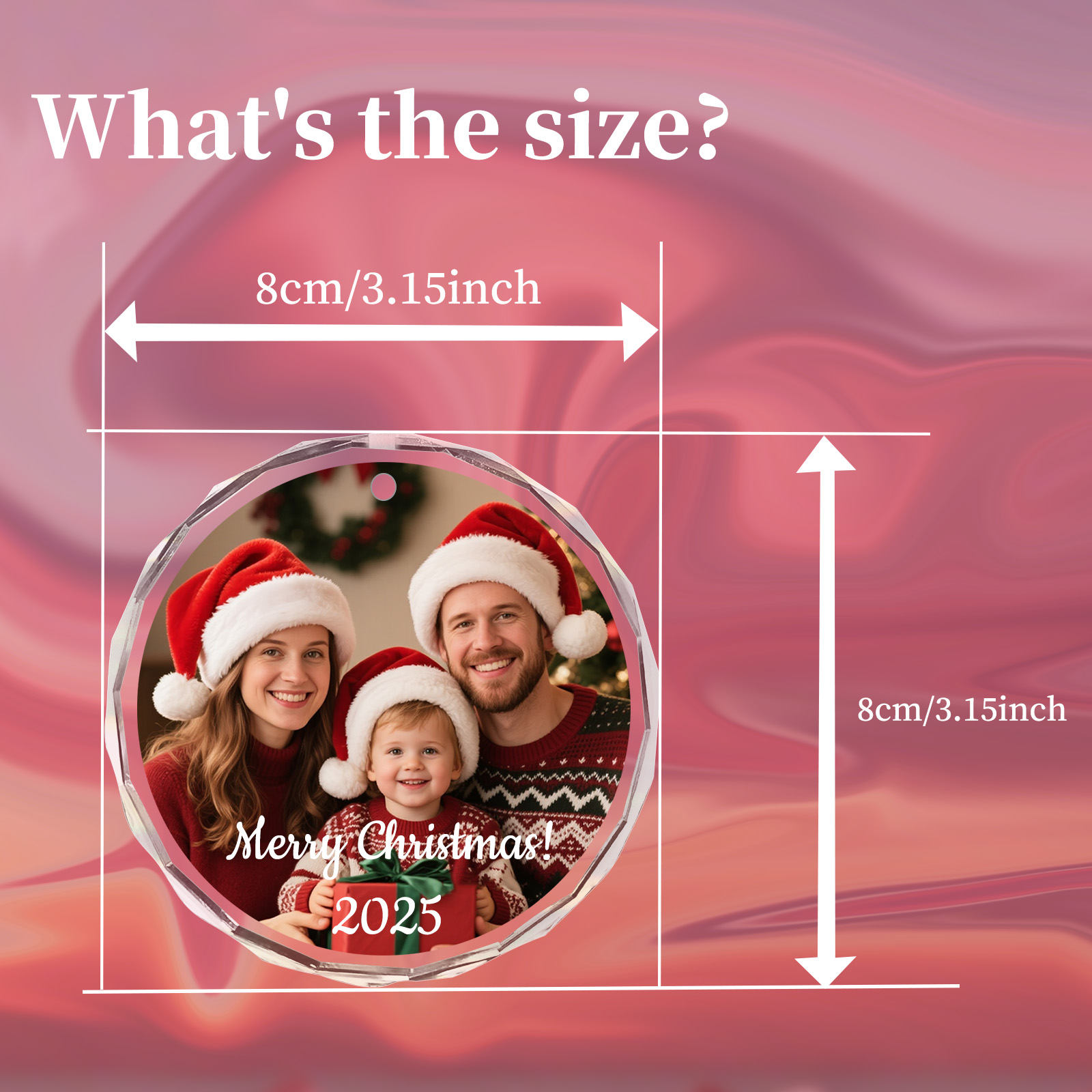 Custom Christmas Photo Ornamen - Home Decor Glass recension och pris