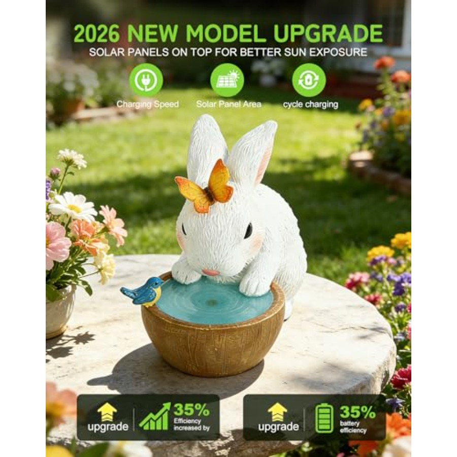 Solar Bunny Garden Outdoor Sta - Home Decor Garden recension och pris
