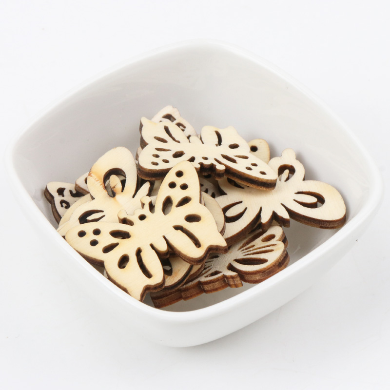 Natual Butterfly Pattern Woode - Home Decor Scrap recension och pris