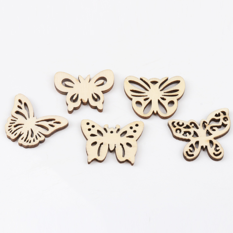 Natual Butterfly Pattern Woode - Home Decor Scrap recension och pris