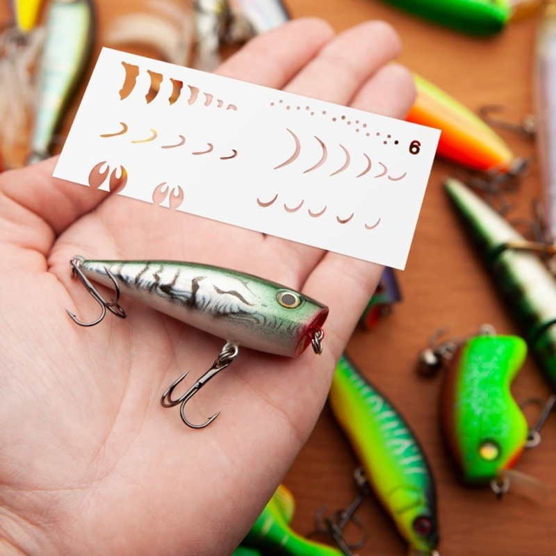  6Pcs Fishing Lure Drawing Tem - Home Decor Scrap recension och pris