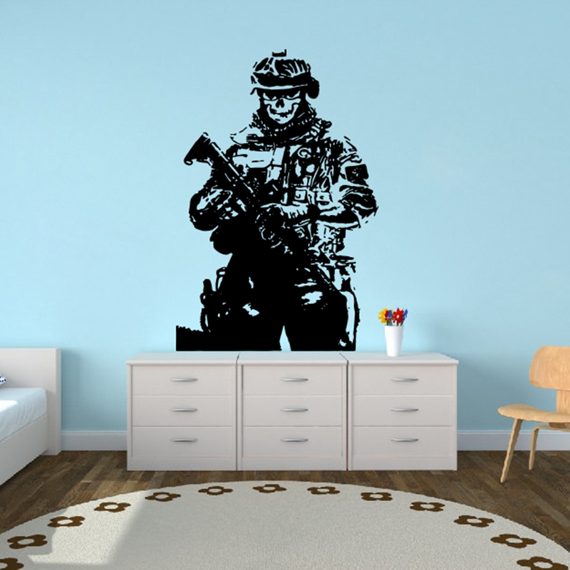 Solider Sniper Skull War Wall  - Home Decor Vinyl Flooring recension och pris
