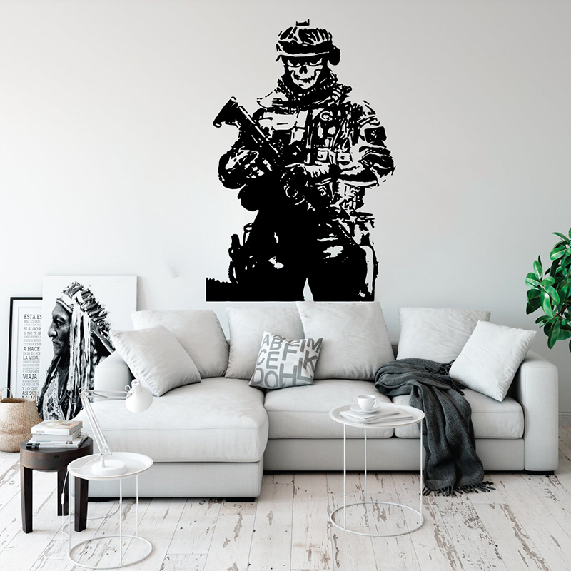 Solider Sniper Skull War Wall  - Home Decor Vinyl Flooring recension och pris