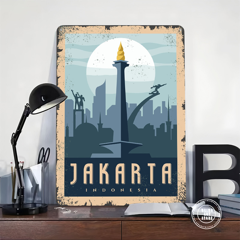 Jakarta Indonesia Travel Metal - Home Decor Jakarta recension och pris