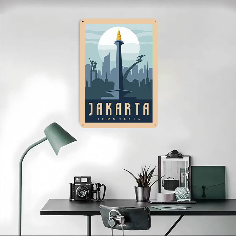 Jakarta Indonesia Travel Metal - Home Decor Jakarta recension och pris