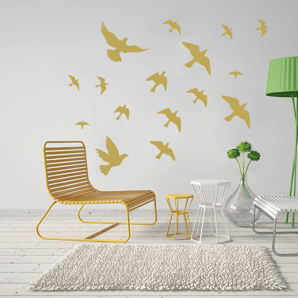 12Pcs/set Bird Wall Stickers H - Home Decor Vinyl Flooring recension och pris