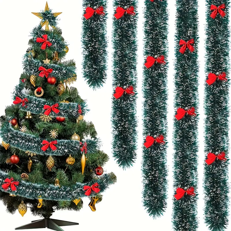 Christmas Bow Tinsel Ribbons G - Home Decor Scrap recension och pris
