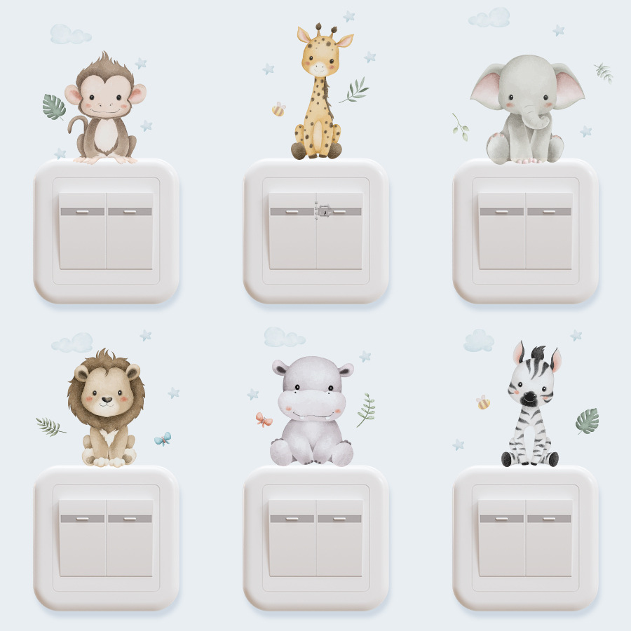 Cartoon Animals Switch Wall St - Home Decor Vinyl Flooring recension och pris