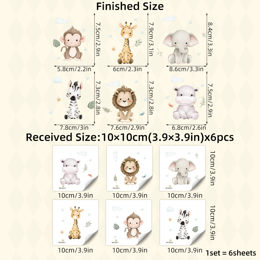 Cartoon Animals Switch Wall St - Home Decor Vinyl Flooring recension och pris