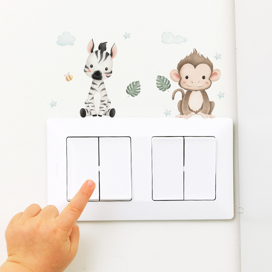 Cartoon Animals Switch Wall St - Home Decor Vinyl Flooring recension och pris