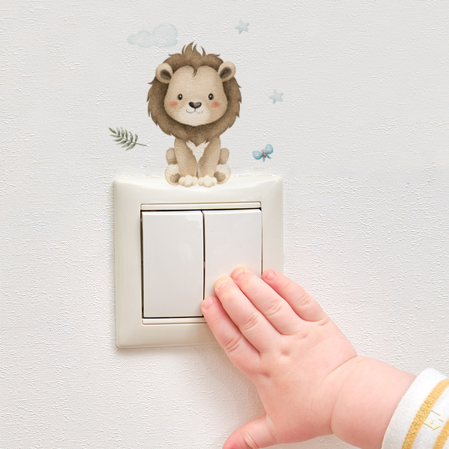 Cartoon Animals Switch Wall St - Home Decor Vinyl Flooring recension och pris