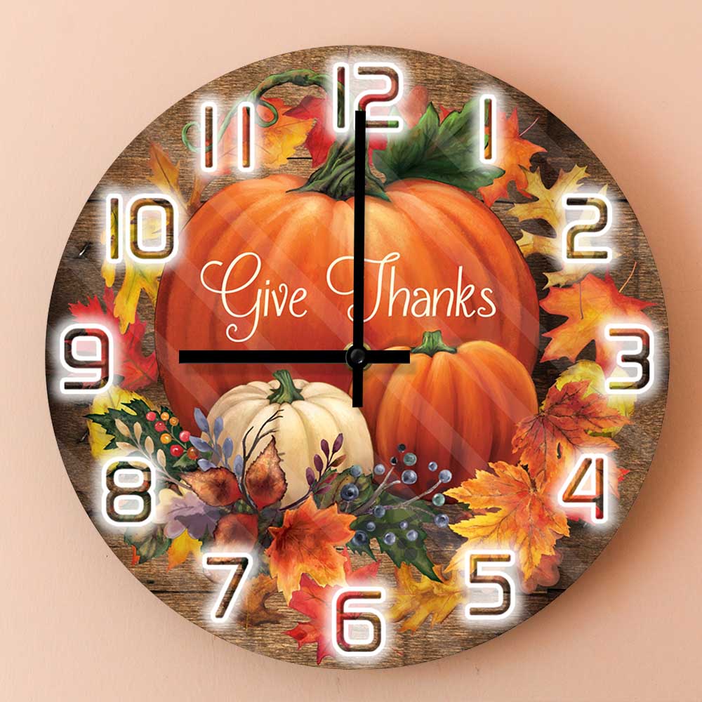 Give Thanks Blessed Wall Clock - Home Decor Design Ideas recension och pris